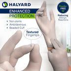 HALYARD Sterling SG Nitrile Powder-Free Exam Gloves, 3.7 mil, 9.5", Gray, Large, 41660 (Pallet of 150000 Gloves)