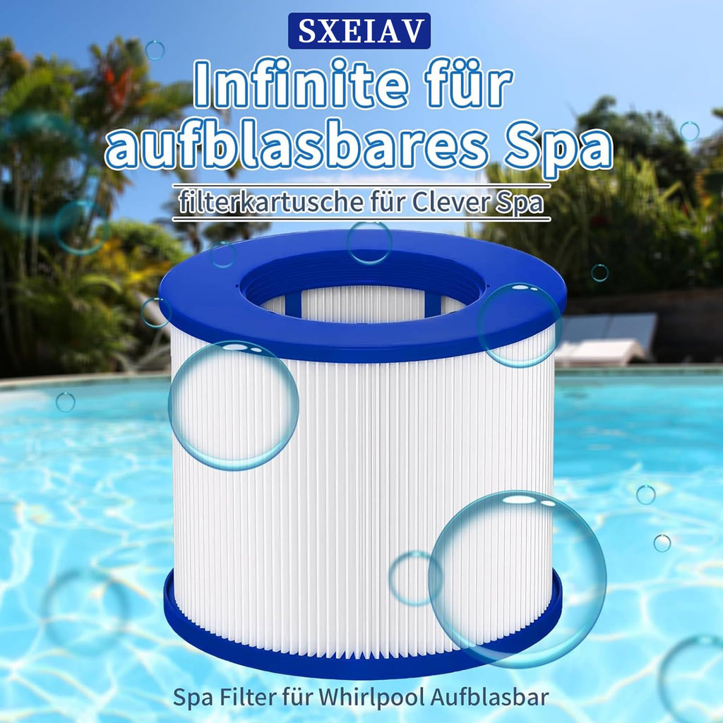 SXEIAV Hot Tub Replacement Threaded Filter Cartridges,Screw-in Hot Tub spa Filters for All Relxtime, Aleko, Wejoy,Aquaspa Hot Tubs & Other Spas(12 Pack)