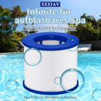 SXEIAV Hot Tub Replacement Threaded Filter Cartridges,Screw-in Hot Tub spa Filters for All Relxtime, Aleko, Wejoy,Aquaspa Hot Tubs & Other Spas(12 Pack)
