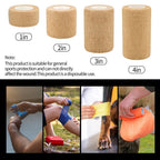 2" Self Adhesive Bandage Wraps, 24pcs Vet Wraps, Skin Color, 5 Yard Self Adherent Wraps for Sports, Wrist, Ankle and Swelling