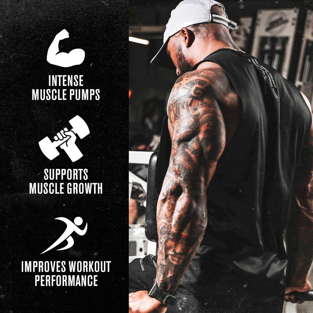 Jacked Factory N.O. XT Nitric Oxide Supplements for Men w/Nitrosigine L Arginine L Citrulline Supplement for Muscle Pumps & Vascularity - Pre Workout Nitric Oxide Booster & Muscle Builder - 180 Caps