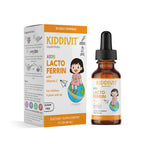 Kiddivit Lactoferrin Kids Liquid Drops with Vitamin C – 30 Daily Servings, 2 FL OZ (60 mL) – Immune & Digestive Support – Sugar Free, Gluten Free
