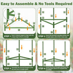 Tegarbed 6 Pack 48 Inch Tomato Cages for Garden Plant Supports