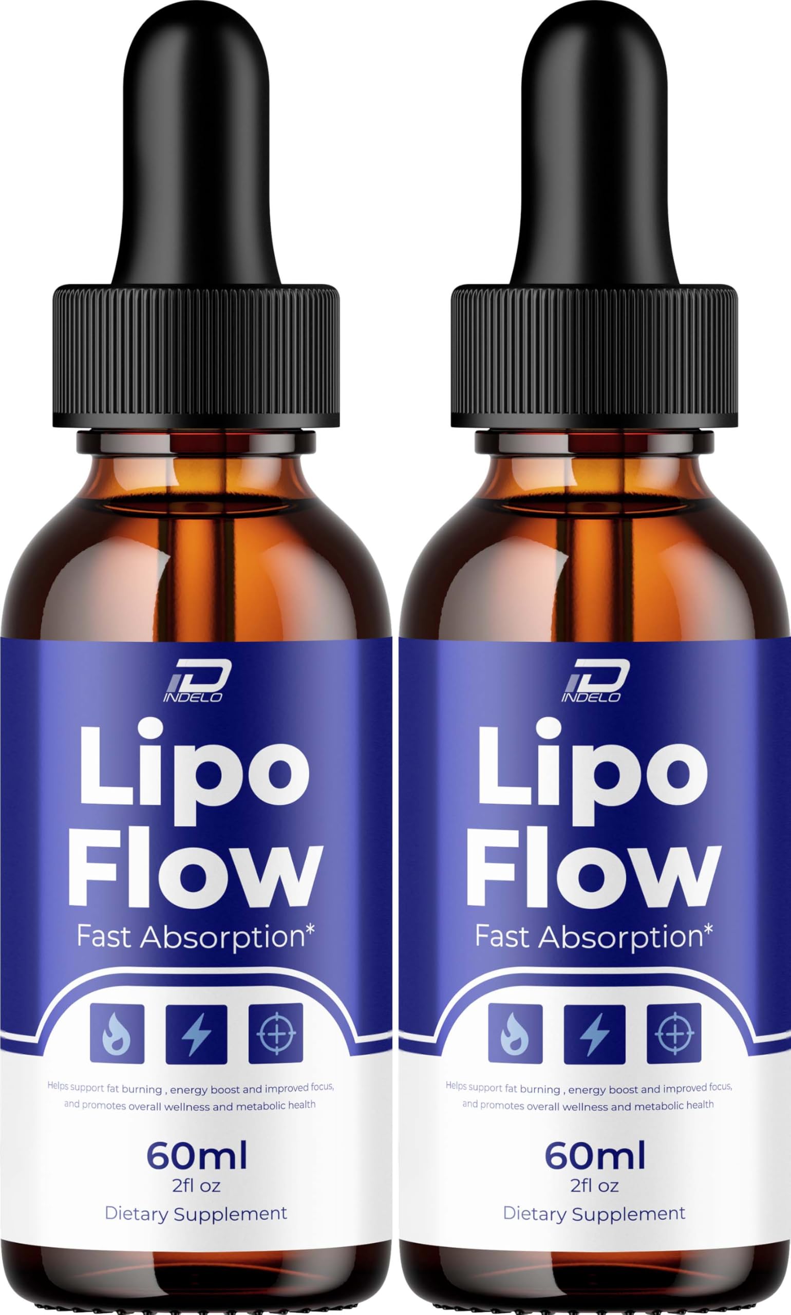 Lipo Flow Liquid Drops – LipoFlow Natural Liquid Dietary Natural Blend Supplement (2 Pack – 2 Month Supply)