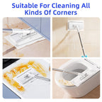 KZKR Mini Wet & Dry Sweeping Mop Touchless Disposable Mop Convenient Flat Dust Removal Multi-Surface Cleaning for Hardwood and Tile Floors, 1 Second Installation (Grey,White,2 Pack)