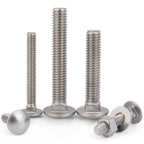 VGBUY 1/4-20 x 3 Carriage Bolts Screws 14 Sets, 304 Stainless Steel 18-8, Round Head Square Neck, Carriage Bolts and Nuts Kit, with Flat Washers
