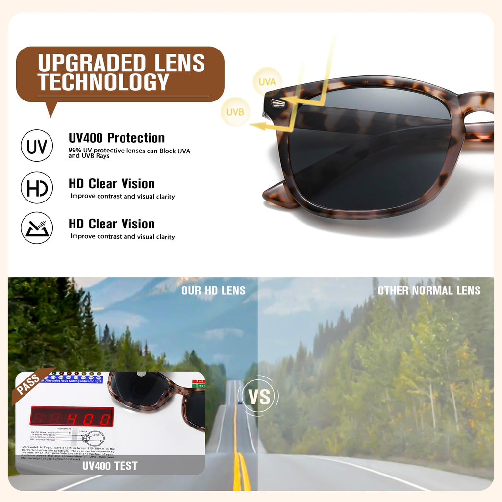 RLOZRN 4 Pack Progressive Reading Sunglasses for Women Men, No Line Square Multifocal Sun Readers UV400 Protection