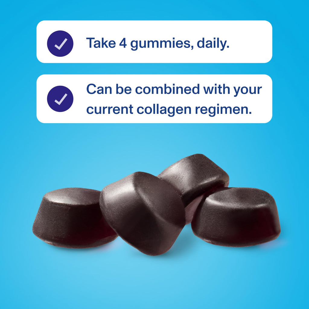 Vital Proteins Collagen Gummies, 2.5g of Clinically-Tested Collagen for Hair, Skin, Nails & Wrinkles, 120 ct Bottle, Pack of 2, Grape Flavor