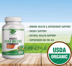King Naturals Organic Daily Greens with Organic Fruits & Veggies – USDA Certified, Non-GMO, Vegan – Superfoods On-The-Go Tablets for Immune Support, Antioxidants & Energy