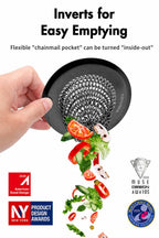 Sink Drain Strainer, Reversible Mesh Sink Strainer with 304 Stainless Steel, Wokdada Revolutionary Anti-Rust Kitchen Sink Drain Strainer for Garbage Disposal Food Catcher (Black)