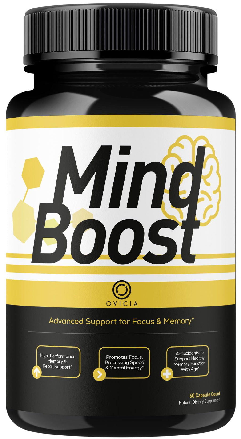Mind Boost Capsules - MindBoost Advanced Formula Daily Support Focus & Memory, MindBoost Premium Pills All Natural Vitamins for Overall Health and Wellness Reviews, 60 Capsules for 1 Month
