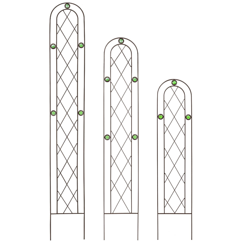 Arcadia Garden Products TR01 4' x 10" Arched Garden Trellis, Black