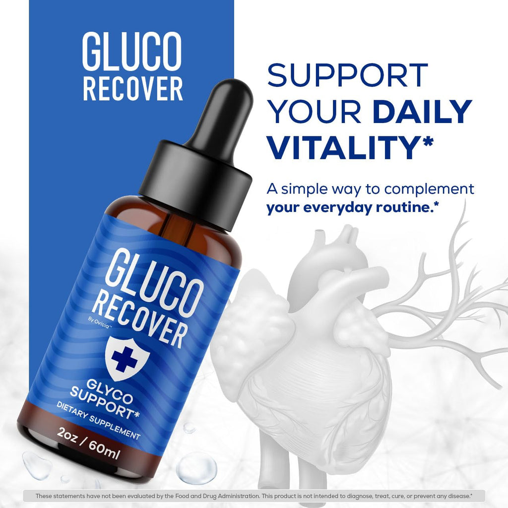 OVICIA Gluco Recover Drops - GlucoRecover Liquid Premium Support Advanced Formula All Natural Maximum Strength Daily Drop Vitamin for Overall Health & Wellness Reviews, 1 Bottle for 1 Month