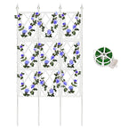 WellSign 63 Inch Metal Pipe Garden Trellis for Climbing Plants Outdoor