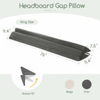 HIGOGOGO King Size Wedge Pillow for Headboard Gap - Multi Functional Mattress Wedge Bed Gap Filler Close The Gap (0-7") Between Your Mattress and Headboard or Wall (Grey 76"x11"x9")