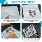 Self Adhesive Laminating Sheets 25 Pack, 9x12'', No Heat Laminating Sheets