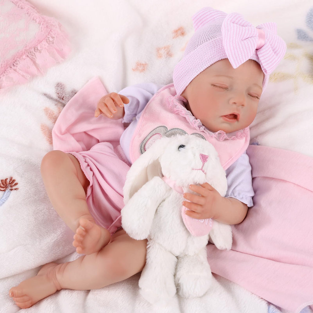 BABESIDE Lifelike Reborn Baby Dolls Boy - 17-Inch Baby Soft Body Realistic-Newborn Baby Doll Full Body Vinyl Real Life Baby Dolls with Toy Accessories for Kids