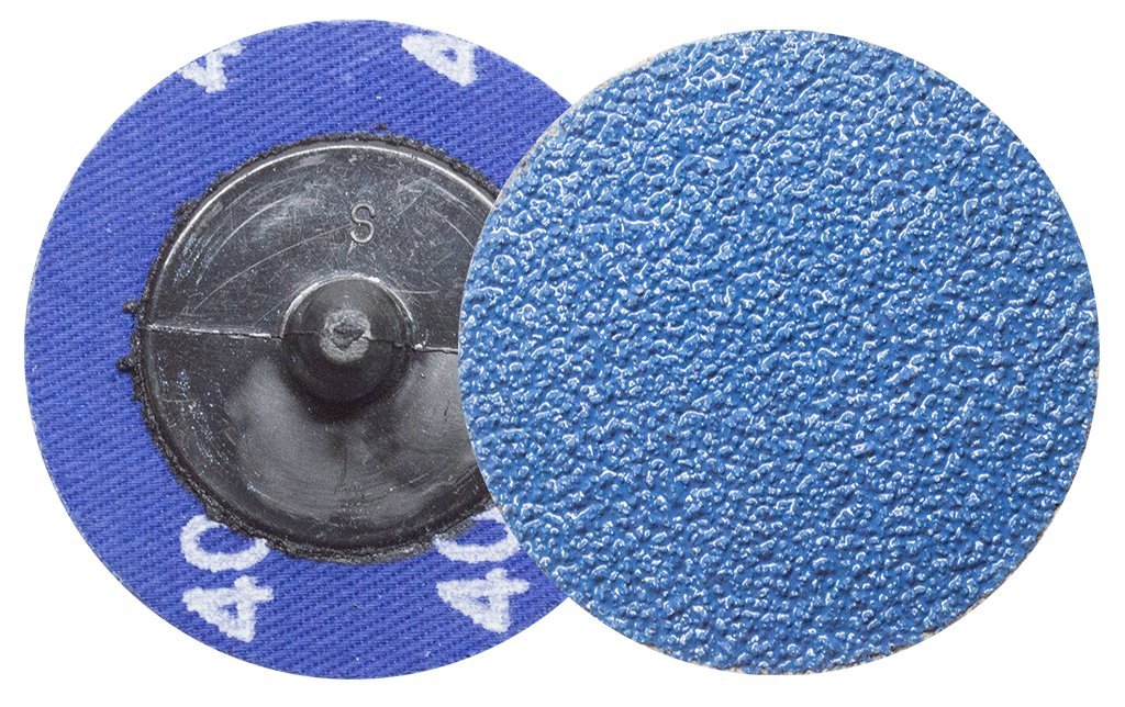Benchmark Abrasives 2 Inch Sanding Discs Quick Change Zirconia - Male R Type Backing Drill & Die Grinder Sanding Disc for Deburring Polishing Rust Remover for Metal Paint Stripper (25 Pack), Mix Grit