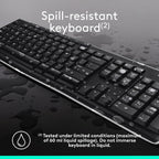 Logitech MK270 Full Size Wireless Keyboard and Mouse Combo - Black