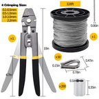 328ft 1/16" Wire Rope Crimping Tool Kit