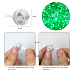 Aogist 100pcs Green Balloon Light, Long Standby Time Waterproof Mini Ball Light, Round LED Lamp for Paper Lantern Balloon Party,Wedding,Birthday,Festival,St. Patrick's Day and Christmas Decorative