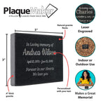 PlaqueMaker - Grave Markers for Cemetery For Humans - In Loving Memory - Grave Stones for Outdoor Use - (3.5 x 5")