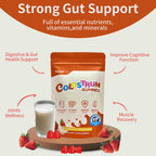 YISANFLO 60 Servings Colostrum Gummies | Delicious 1g per Serving Grass Fed Bovine Colostrum Supplement | Colostrum Chews for Gut Health, Immunity, Hair, Skin and Beauty | Strawberry Flavor