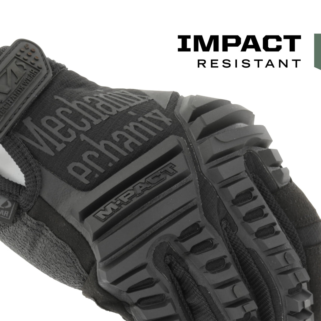 Mechanix Wear: M-Pact Covert Tactical Gloves with Secure Fit, Touchscreen Capable Safety Gloves for Men, Work Gloves with Impact Protection and Vibration Absorption (Black, Small)
