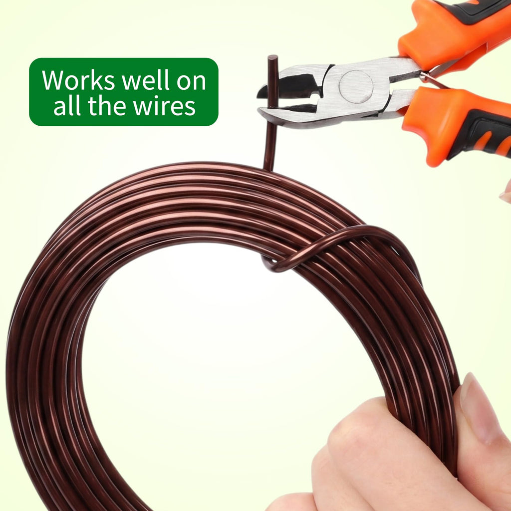 Mudder 5 Roll Aluminum Bonsai Training Wire Tree 2/2.5/3/4/6mm 42 Feet Total with Bonsai Wire Cutter Anodized Training for Holding Branches Small Trunks(Colorful)