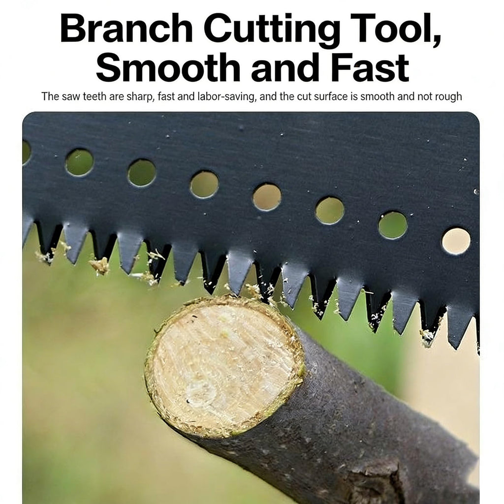 Heytaful Manual Pole Saw Blade for Tree Trimming 17.5 Inch for All Tree Pole Saw Three Face Grinding High Strength Alloy Steel (Without Handle)