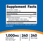 Nutricost Garlic 1000mg, 240 Softgels - Odorless, Premium Gluten Free Supplement