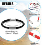 Sosation 6 Pcs Anti Static Bracelet Magnetic Silicone Bracelet Magnetic Stainless Steel Wrist Band for Women Men Unisex, 6 Colors
