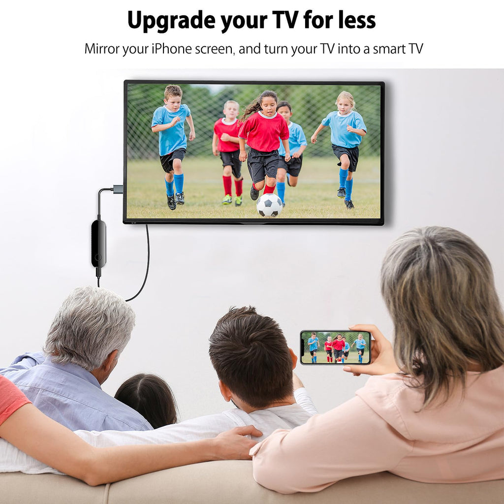 lulaven iShare iOS Wireless HDMI Display Adapter (iOS only), Tiktok Viral Picks, Streaming Device for iPhone iPad, HD Video Sync, Streaming Mirroring YouTube Tiktok to TV, Not Support Netflix