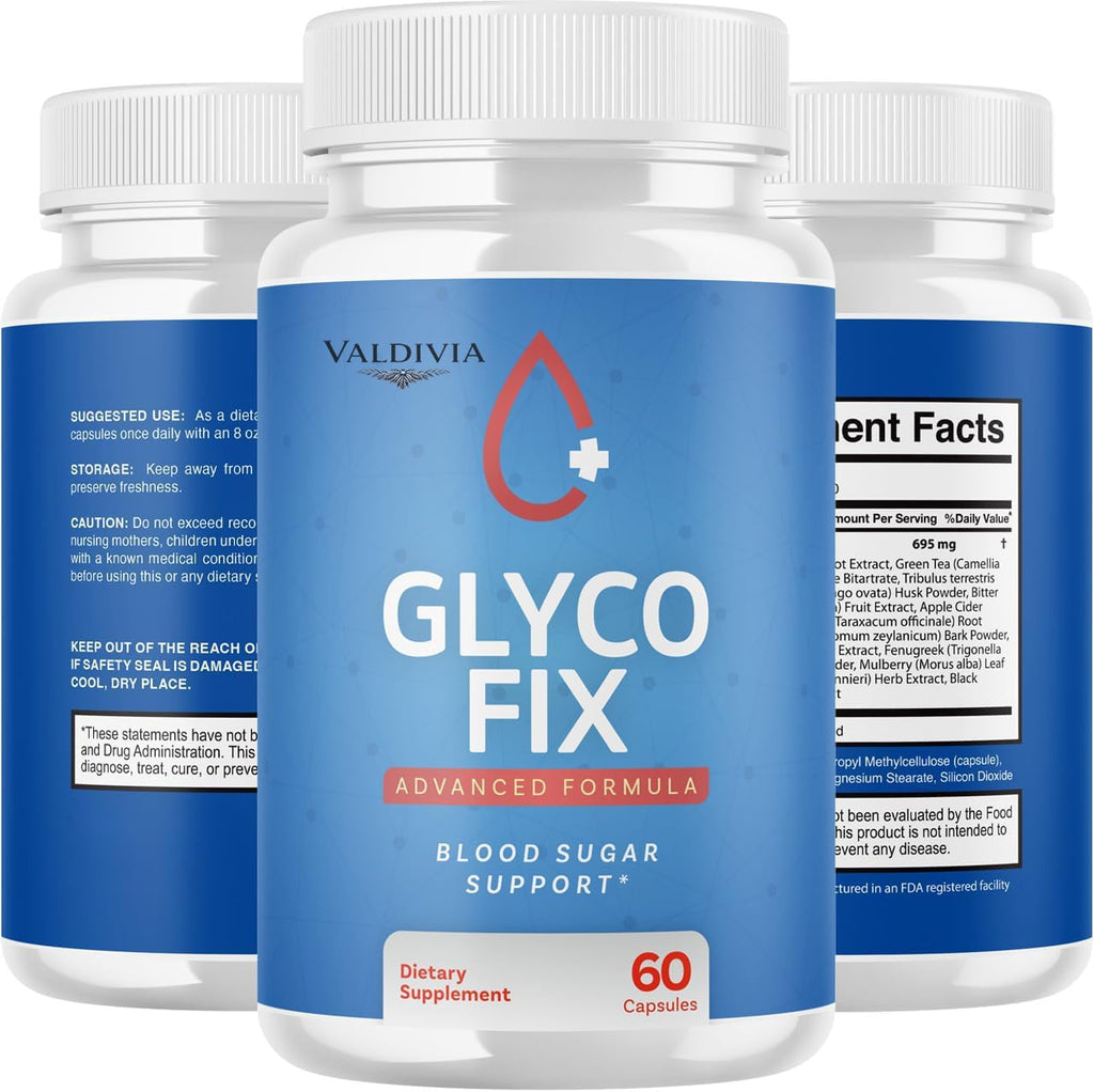 (5 Pack) Glyco Fix Capsules - GlycoFix Advanced Supplement, All Natural Formula to Maintain Healthy Levels, Maximum Strength Daily Formula, Gyco Fix Capsules Reviews - 300 Capsules for 5 Months