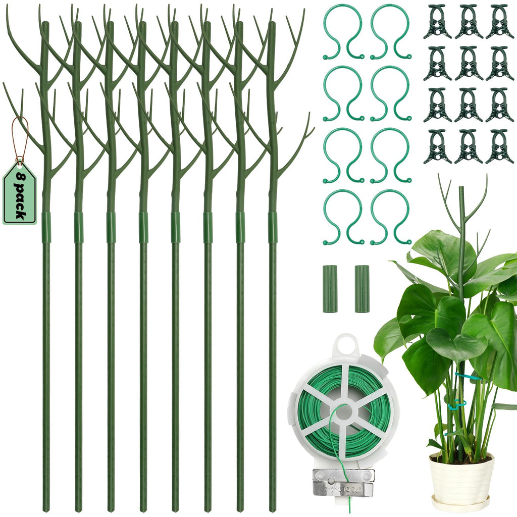 8 Pack Monstera Plant Support Stakes, Detachable Twig Plant Support