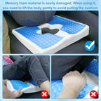 TITA-DONG Breathe Freely Fiber Material Bed Sore Cushions for Butt, Anti Bedsore Cushion, T Shaped Opening Triangular Slope Design Anti Decubitus Cushion for Elderly, Bedridden, Disabled
