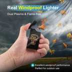 LcFun Dad Gifts for Fathers Day, Electric Lighter USB Rechargeable, Plasma Dual Arc Lighters, Windproof Flameless Lighter, Personalized Fathers Day Dad Gifts