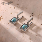 Wrangler Turquoise Jewelry for Women, Turquoise Earrings, Silver-Green