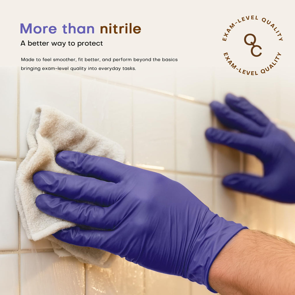 SUP Nitrile Exam Gloves, Powder-Free Latex-Free Food Safe Disposable Glove for Medical Cooking Cleaning, Lab Violet 1000 Ct (X-Large)