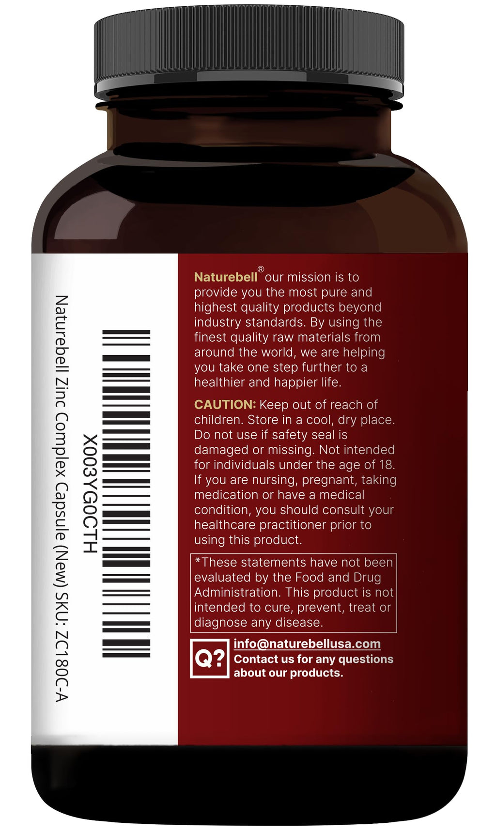 NatureBell Zinc Quercetin with Vitamin C & D3, 480 Capsules (2 Pack) | Quercetin 1,000mg + Zinc 50mg + Vitamin C 250mg + Vitamin D3 5,000 IU | 4-in-1 Advanced Immune & Lung Support | ZincVanta Formula