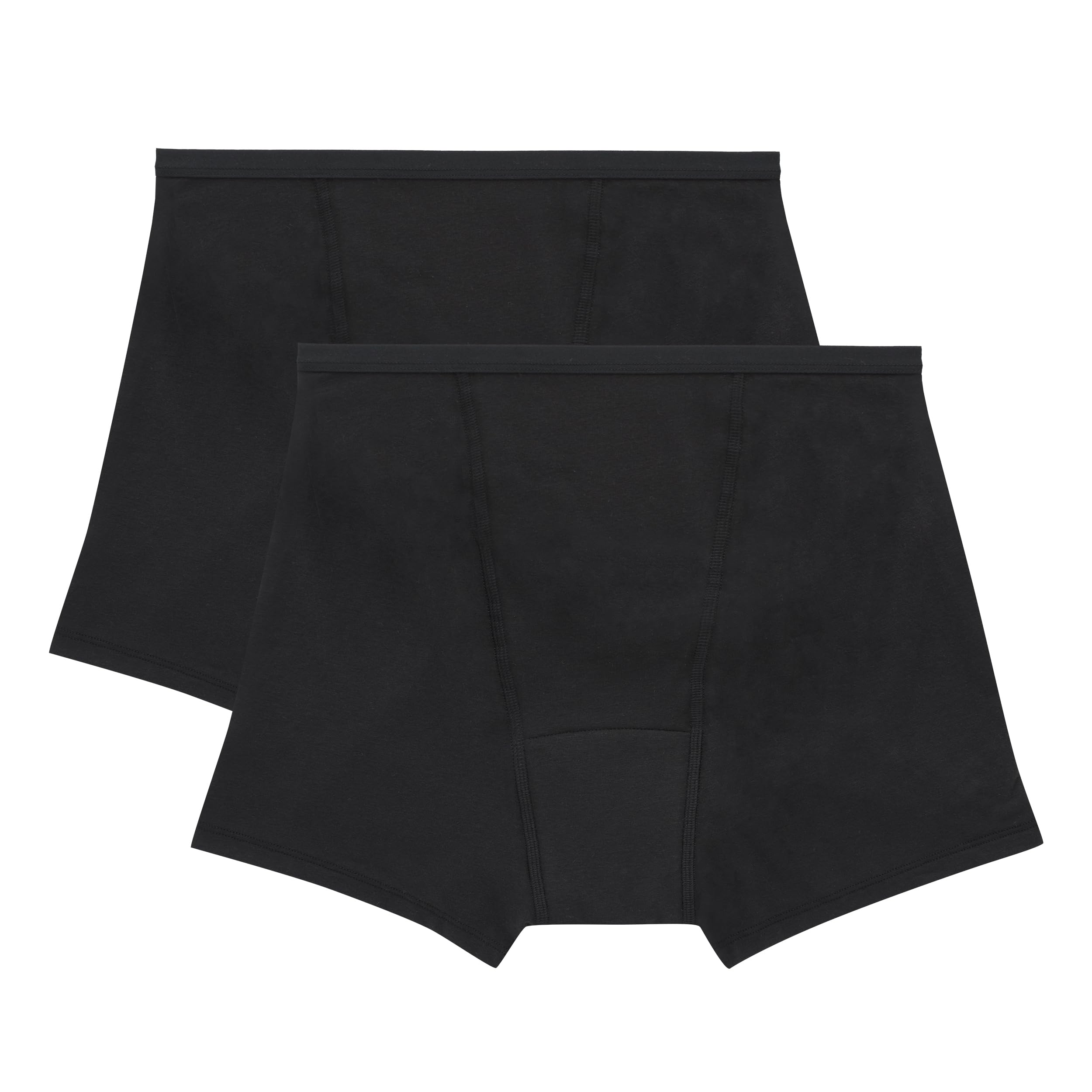 Hanes Women's Comfort, Period. Boxer Briefs, Super Leak Post-Partum & Period Underwear, 2-Pack