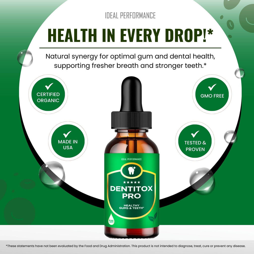 Dentitox Pro Drops for Healthy Teeth and Gums, Dentitox Supplement Advanced Formula Drops - All Natural Blend to Support Fresh Breath, Denti Tox Oral Health, Den Titox Pure Droppers Reviews (3 Pack)