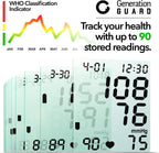 Generation Guard Electronic Wrist BP Monitor - Blood Pressure Wrist Cuff for Home Use - with Carrying Case - GM-500W
