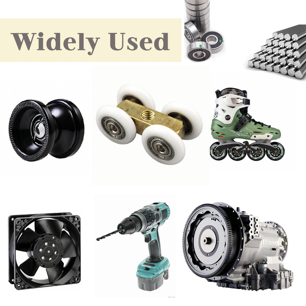 Dianrui 608RS/ 608ZZ/ 698ZZ/ 628ZZ/ 6903ZZ/ 6003ZZ/ 6203ZZ - 44 PCS Ball Bearings Assortment Kit, Carbon Steel Deep Groove Bearing for Furniture Wheel, Roller Skates, 3D Printing and ect—7 Size