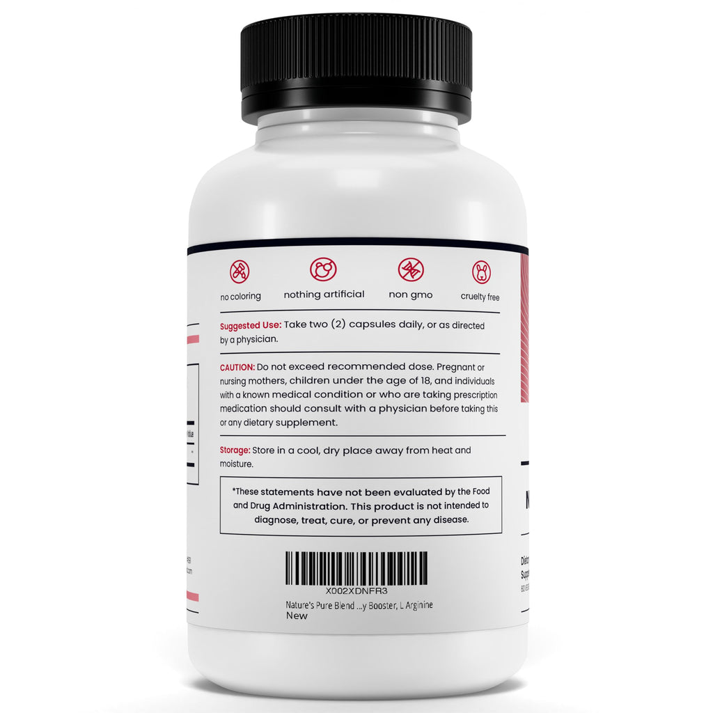 Nature's Pure Blend Organic Beet Root Powder Capsules – Beet Root Capsules & Beets Supplements for Circulation – L Arginine – Nitric Oxide Supplements – 1500MG