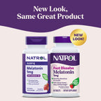 Natrol Fast Dissolve Melatonin 1 mg, Supplements for Restful Sleep, Sleep Support for Adults, 200 Strawberry-Flavored Melatonin Tablets, Up to a 200 Day Supply (Pack of 12)
