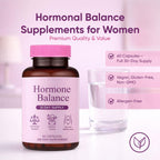 Qiuumey Hormone Balance for Women | Dietary Supplement, Supports Healthy Cortisol Levels & Stress Relief | Mood, Sleep, Energy | Ashwagandha, Ginseng, Maca | 60 Capsules