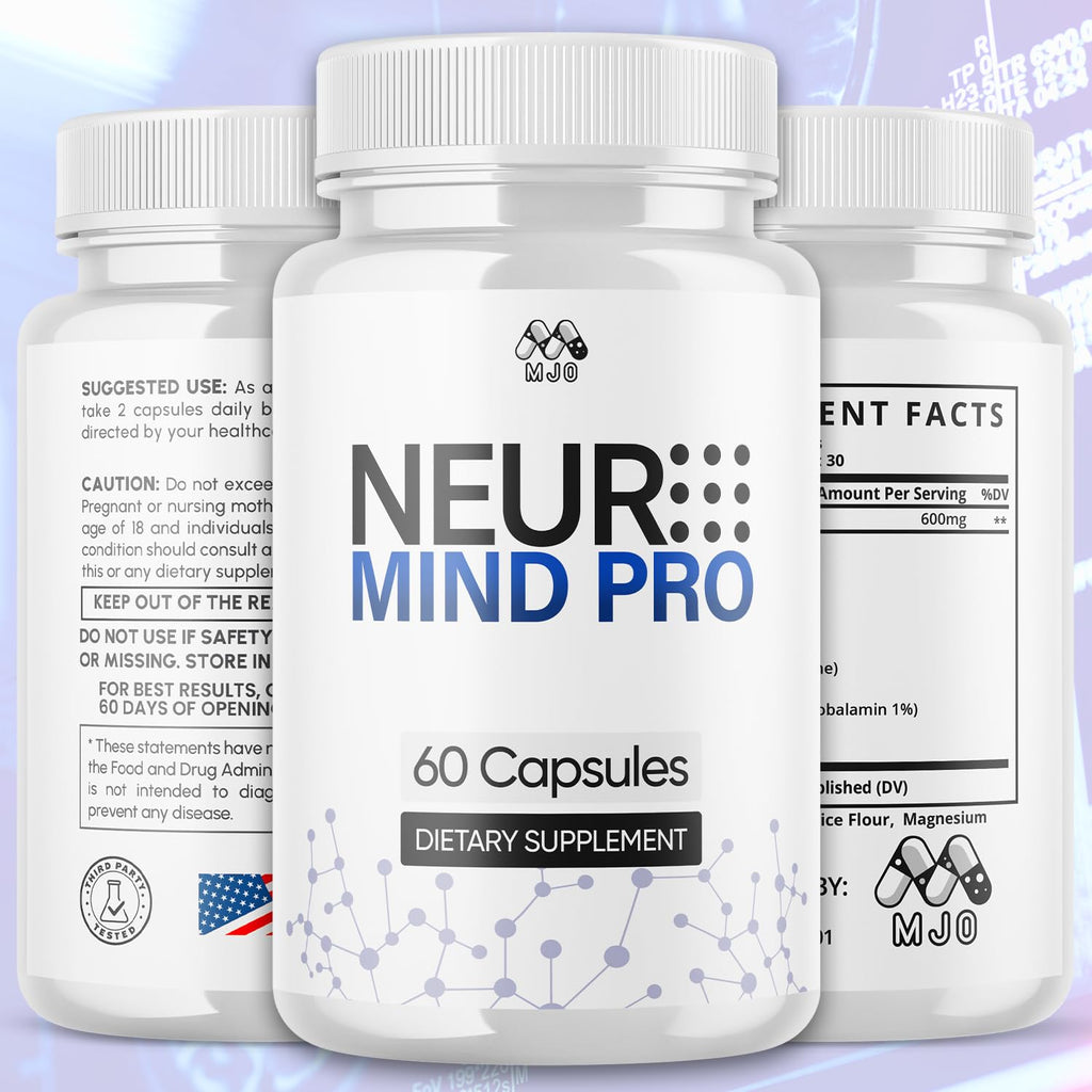 (2 Pack) Neuro Mind Pro Capsules, Official NeuroMind Pro Brain Health Pills with All Natural Ingredients, Brain Health and Wellness Supplement with Premium Vitamins for Women and Men (120 Capsules)