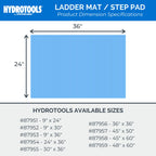 SWIMLINE HYDROTOOLS Protective Pool Ladder Mat for Above Ground Pools – Safety & Stability for Stairs, Steps & Ladders – Premium Durable Material, 24" x 36"