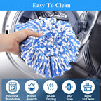 [10 Pack]Mop Heads Replacements, Spin Mop Replacement Head Deep Cleaning Machine Washable and Easy Replace,Spin Mop Refill Replacement Head 100% Microfiber,Mop Head Compatible with RinseClea